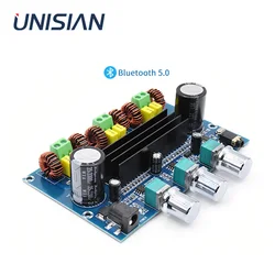 UNISIAN TPA3116 Amplifier Board With Bluetooth 5.0 HIFI Digital 2.1 Chennels 2X50W+100W Auido Power Amplifier Board