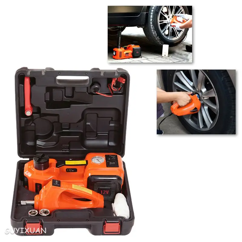 Car jacks electro-hydraulic jacks and car pneumatic tire replacement kits multi-function tire replacement and inflation/boxed