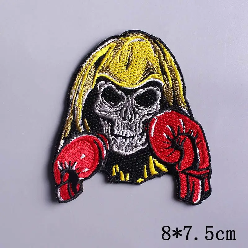 Zombie Bride Patch Skull Embroidered Patches For Clothing Stickers Iron On Patches Punk Patch Clothes Appliqued Sewing Supplies