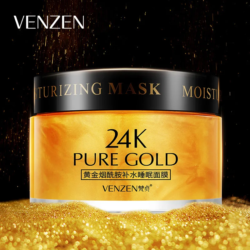 

24k Golden Facial Mask Nicotinamide Skin Care Anti-Aging Hydration Moisturizing Water Oil Balancing Sleeping Mask