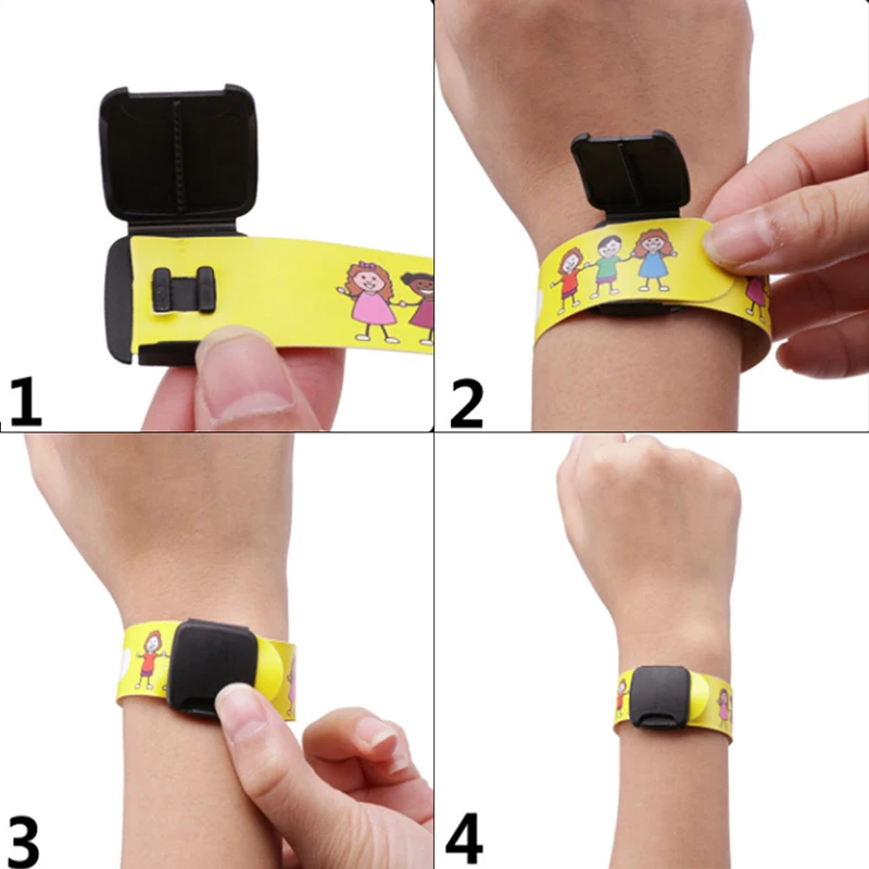 Hot 4PCS Adjustable Waterproof Wrist Strap Children Travel Outdoor Safe Anti-lost Wristband Safety Recognition Bracelet For Kids