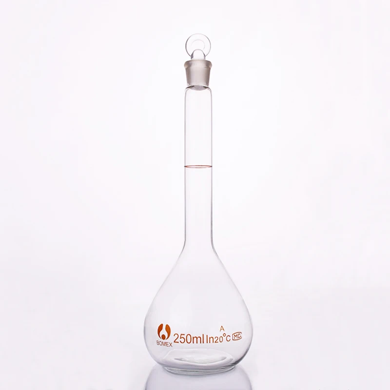 Volumetric flask with stopper 5ml/10ml/25ml/50ml/100ml/200ml/250ml/500ml/1000ml/2000ml/5000ml,Volumetric flask,Measuring bottle