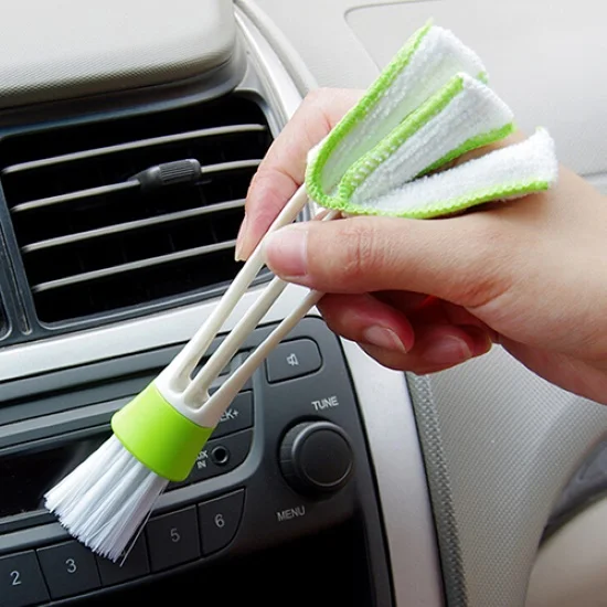 Car-styling Auto Accessories 2 In 1 Car Air-conditioner Outlet Cleaning Tool Long Durable Multi-purpose Duster Brush Cleaner
