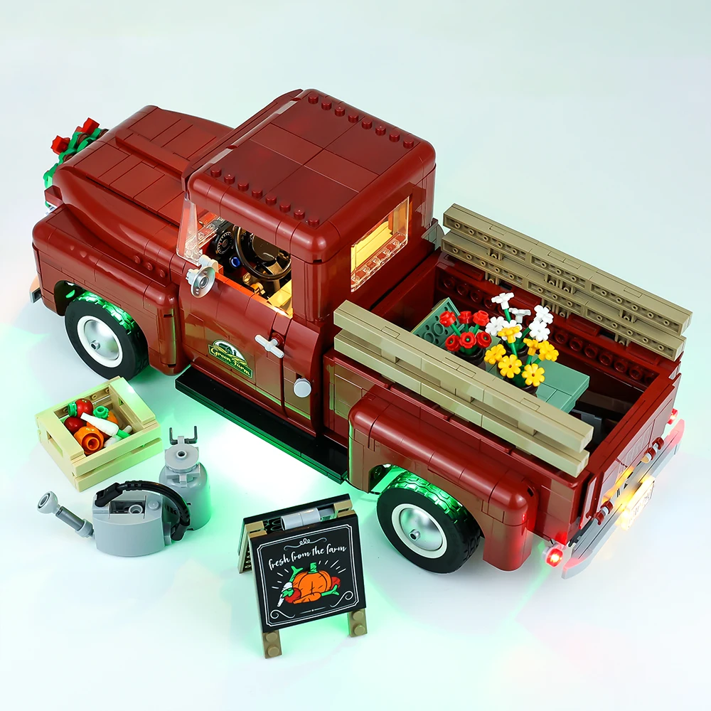 LED Light Set For Christmas 10290 Pickup Truck Building Blocks Collectible Bricks Car Toys For Birthday Gift No Model