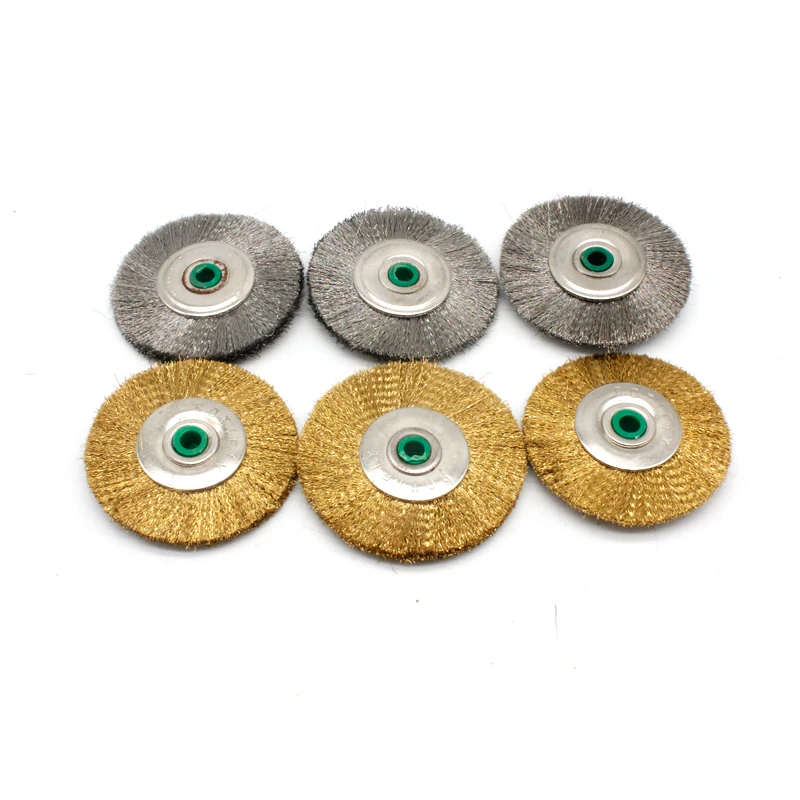 10pcs 48mm Iron Hub Jewelry Polishing Brush Pig Hair Horse Hair Cotton Buffing Wheel  Handmade Jeweler Tools Diy Craft