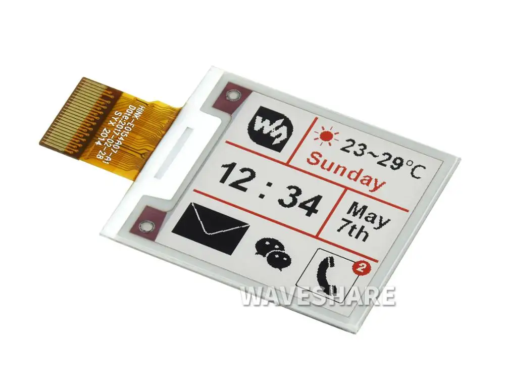 Waveshare 1.54 polegadas e-ink display bruto de três cores e-paper sem PCB 200x200 interface SPI para Raspberry Pi / STM32