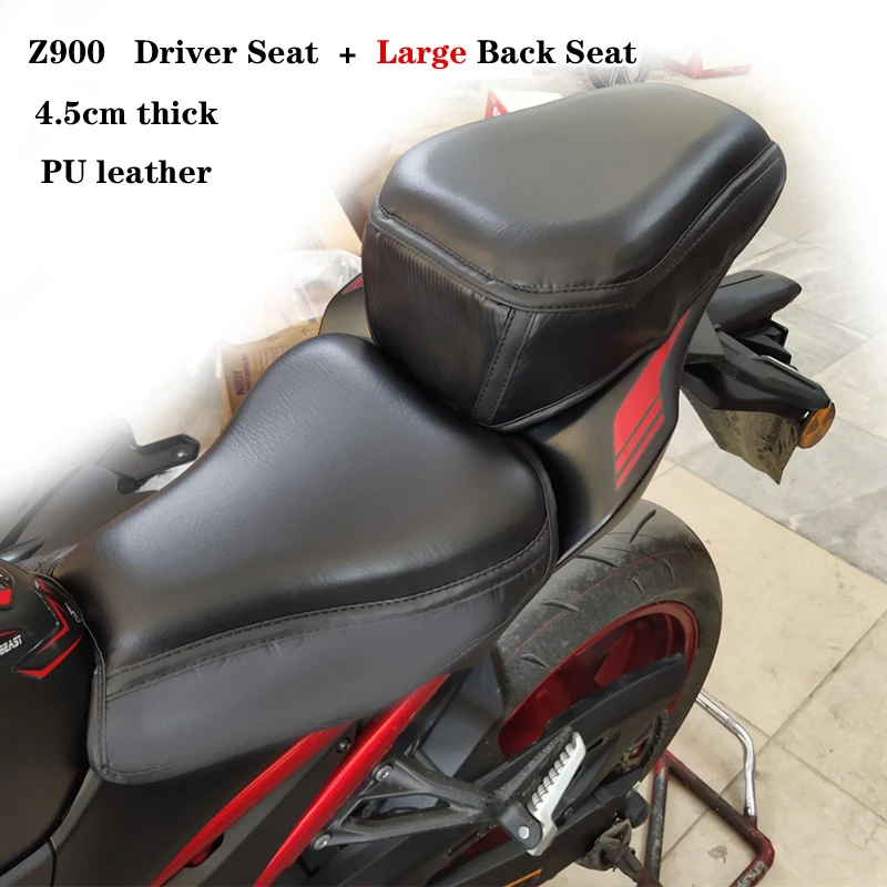 For Kawasaki Z900 Motorcycle Cushion 4.5CM Thick Soft Comfortable Sponge Cushions Breathable Mesh Long Trip Riding Seat Cover