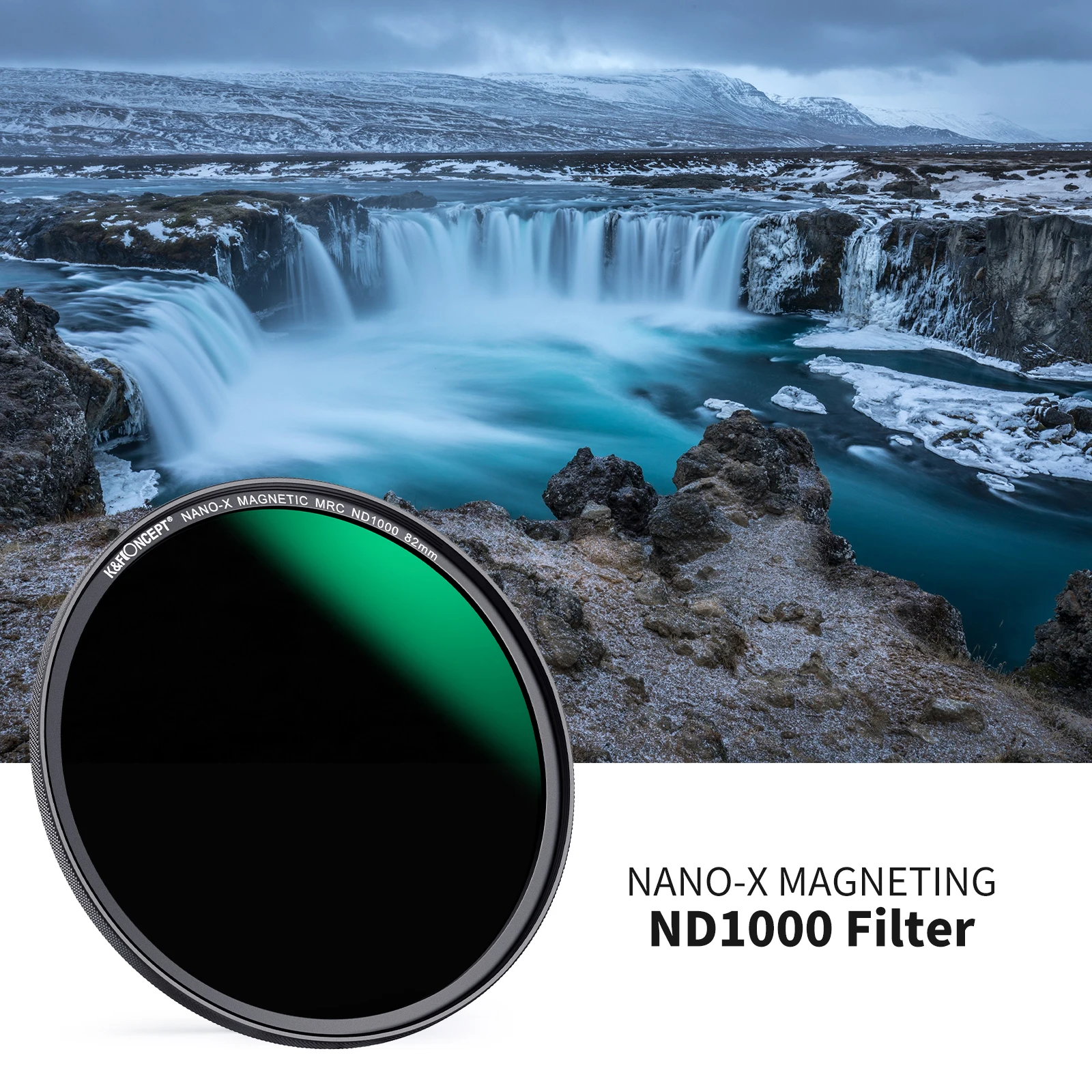 K&F Concept Magnetic ND1000 Nano-X Lens Filter with Multi Layer Coatings Neutral Density Filter 49mm 52mm 58mm 67mm 77mm 82mm