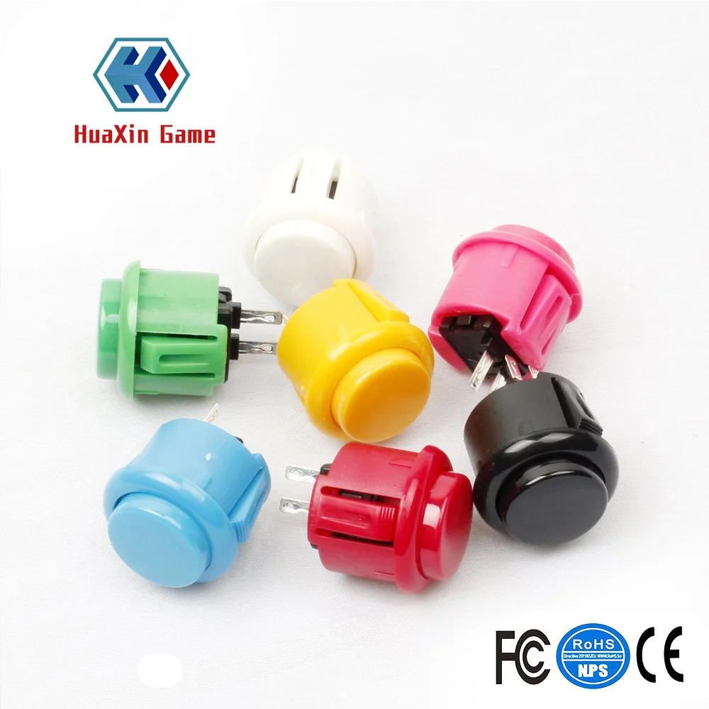 Arcade Push Buttons Switch, Perfect Replace for Sanwa OBSF-24 OBSC-24 OBSN-24 Push Button, DIY Fighting Stick, 24mm, 100 PCs