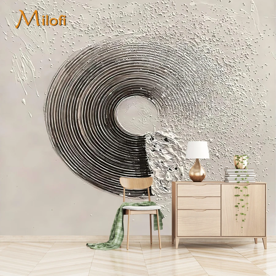 

Milofi custom 3D mural living room art wallpaper wall covering bedroom decoration self-adhesive wall covering mural