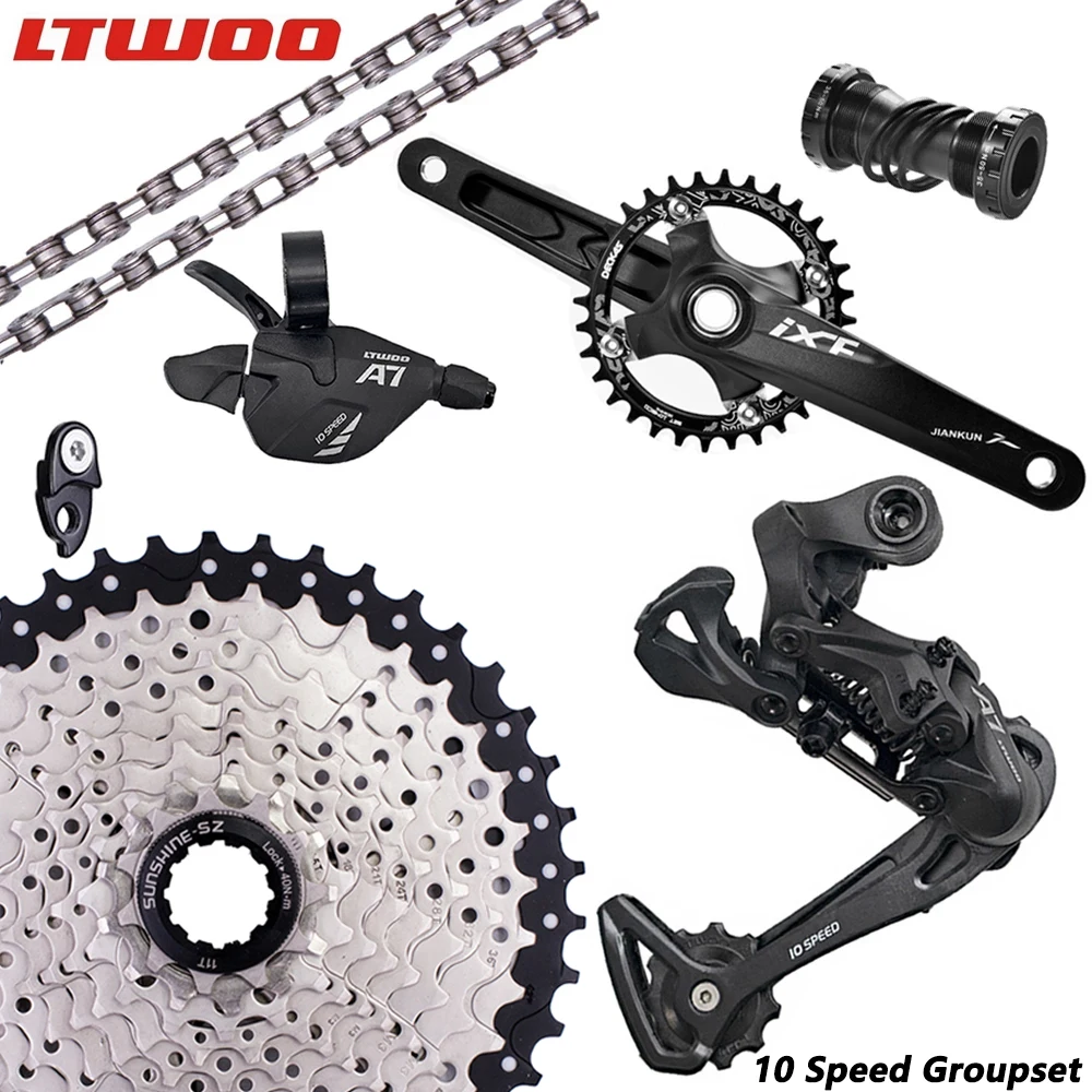 LTWOO MTB Bike 1X10 speed Groupset 10S Trigger Shifter Rear Derailleur 10S50T Cassette 10v Chain Current 170mm crank set for K7