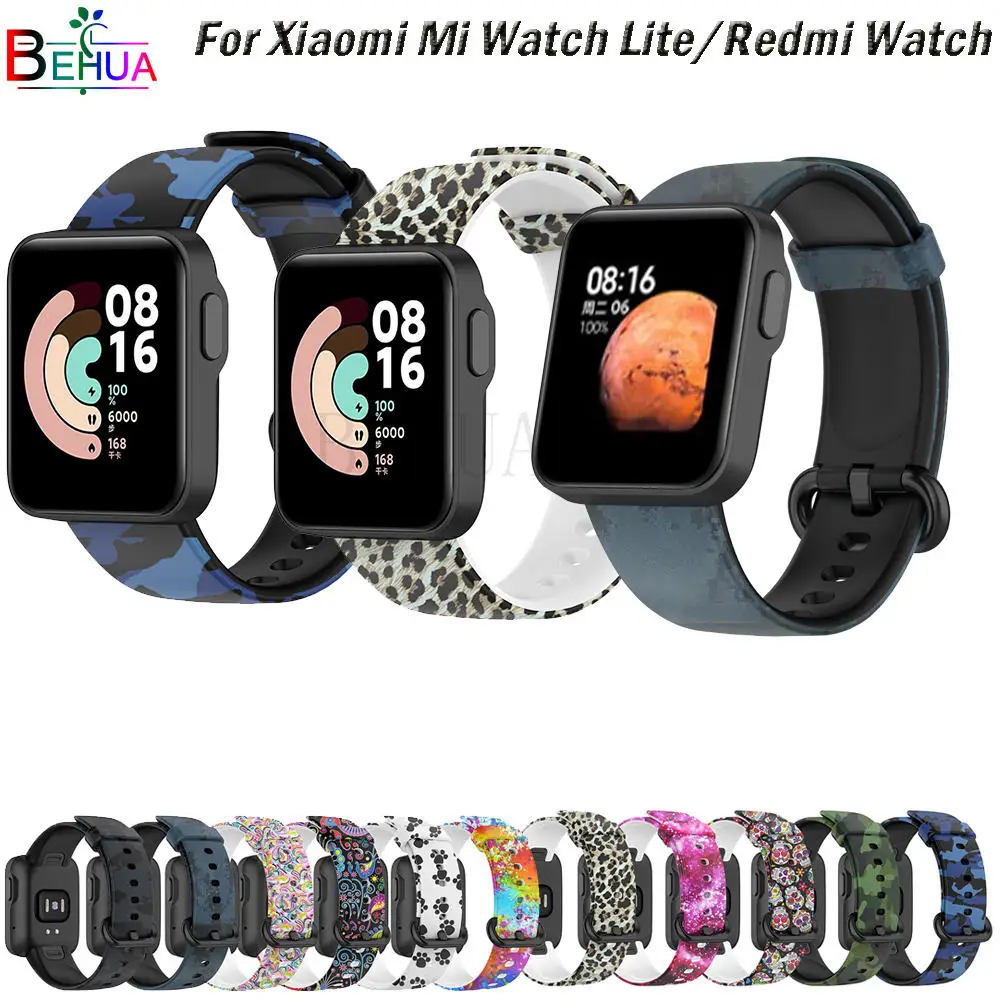 Silicone Band Strap For XiaoMi Mi Watch Lite / For Redmi Watchstrap For Redmi Watch 2 Lite WristBand Bracelet Replacement +Case