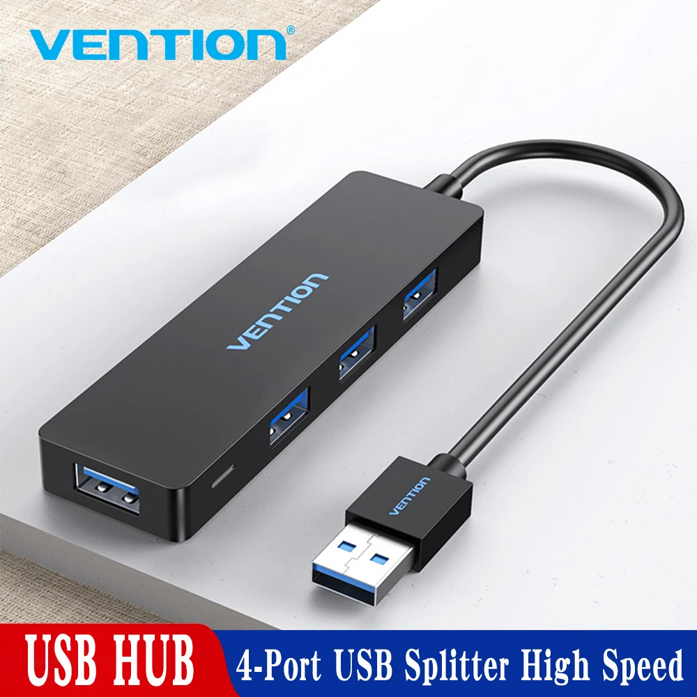 Vention USB 3.0 HUB 4 พอร์ตอะแดปเตอร์USB Splitterความเร็วสูงOTGสำหรับMacbook PCคอมพิวเตอร์อุปกรณ์เสริมAdaptador 2.0 USB Hab 1