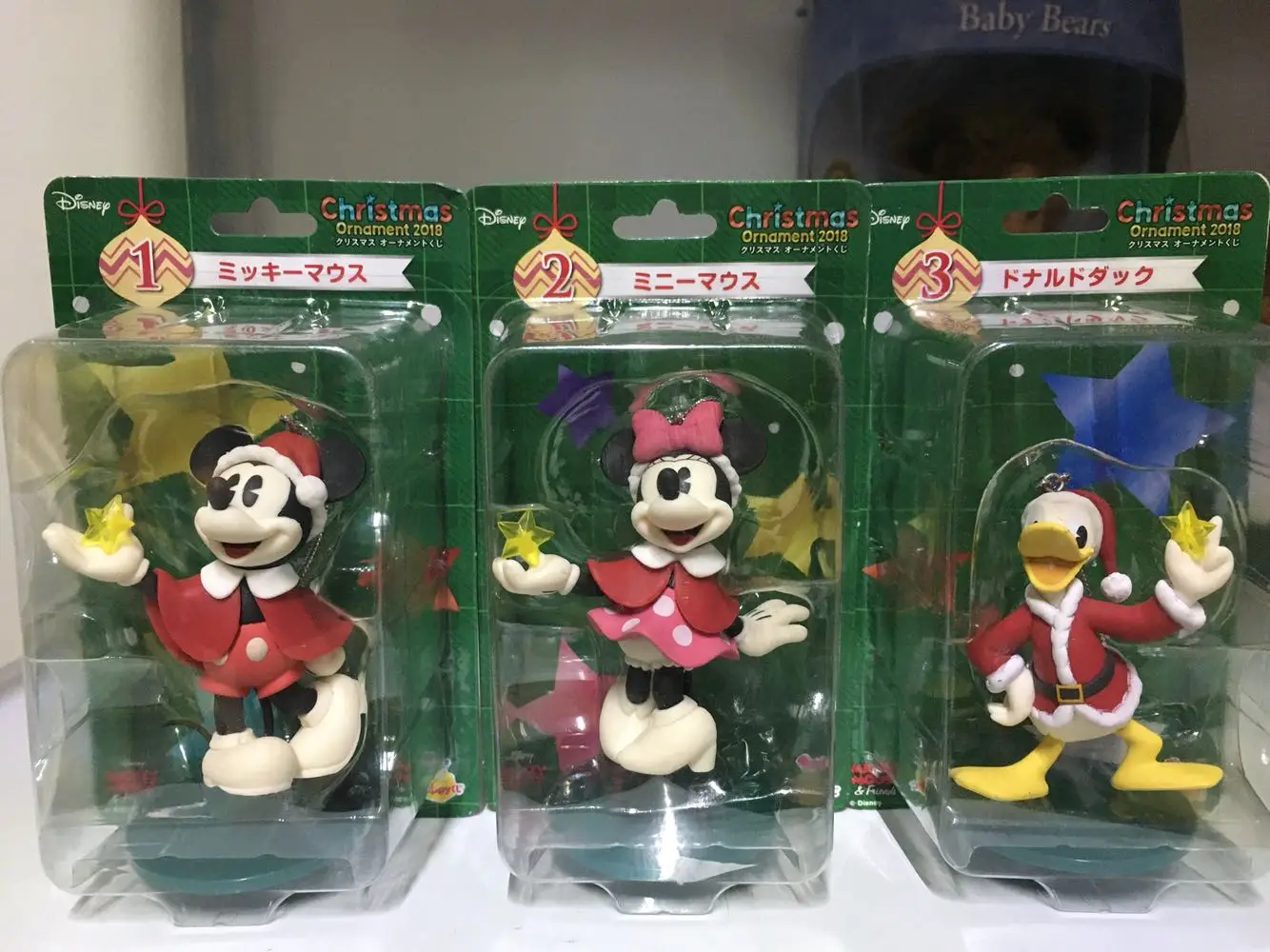 

1PCS 8CM 2018 Disney Christmas PENDANT HANDMADE decoration classic Mickey Minnie Donald Donald Donald