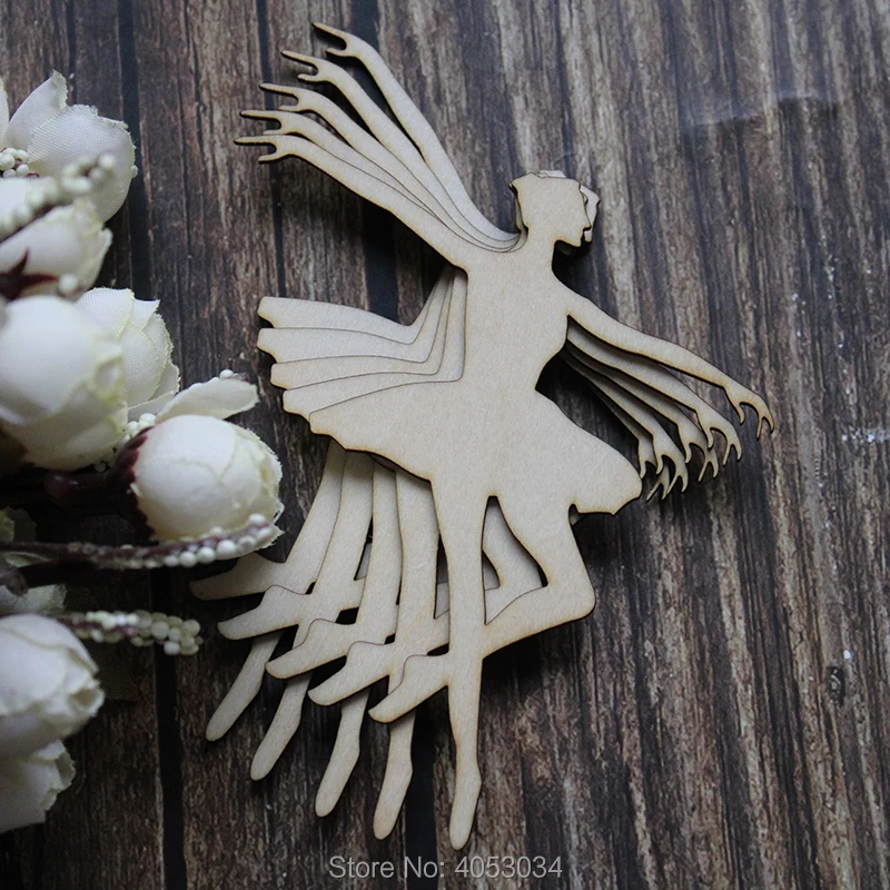 Wooden Ballet dancer Laser Cut , plywood figure, wood cutouts, different size shape Ornaments Craft Decoration Decoupage Unpaint