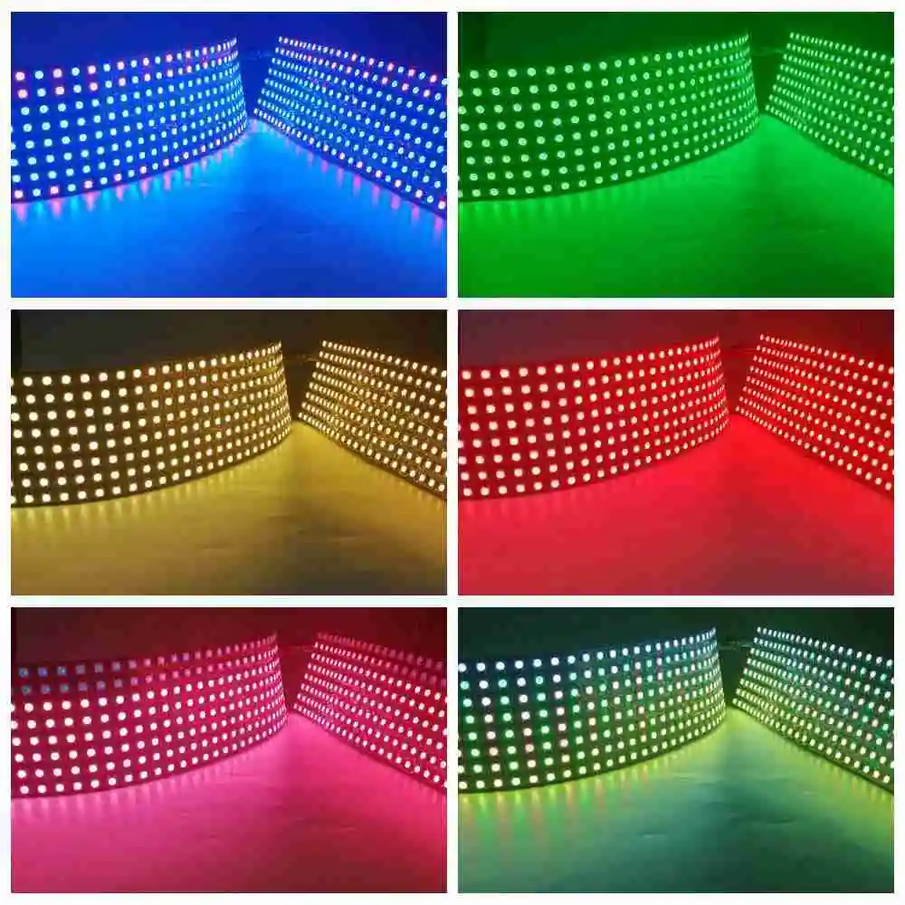 1-10 pz WS2812b 8 x32 pannello Led indirizzabile individualmente 5050 modulo schermo RGB 256 pixel 3pin blocco deformabile flessibile DC5V