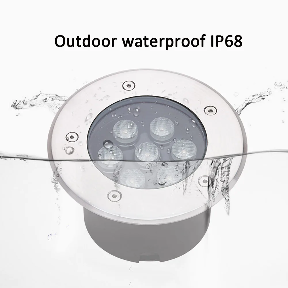 

IP68 LED Underground Lamp 9W 12W 15W 18W Recessed Stairs Flood Light Ground Spotlight Waterproof Outdoor Garden 220V 12V 24V