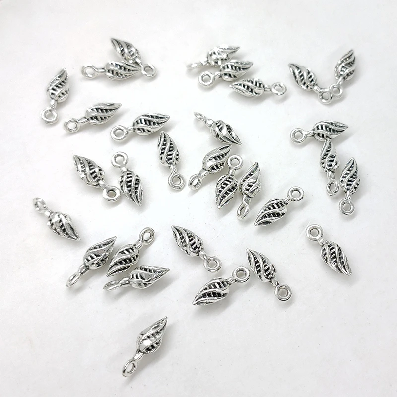 2021 New Fashion 50pcs 13*5MM Retro Zinc Alloy Small Flowers Buds Charms DIY Jewelry Earrings Accessories