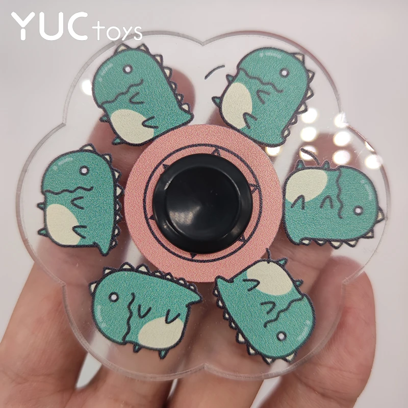 Anime Fidget Spinner Running Finger Hand Gyro Bearing Dynamic Dinosaurs Novel Gifts Cartoon Relief Stress Antistress 2021