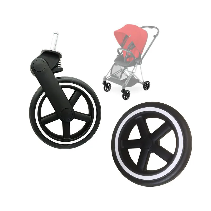 Stroller Wheel For Mios 2/3 Series Pram Full Black White Circle Rose Gold Type With Bearing Axle Baby Buggy Accessories