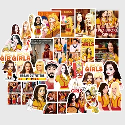 50pcs TV show Series 2 Broke Girls Cartoon Stickers For Luggage Car Laptop Notebook Decal Fridge Toy Skateboard Sticker