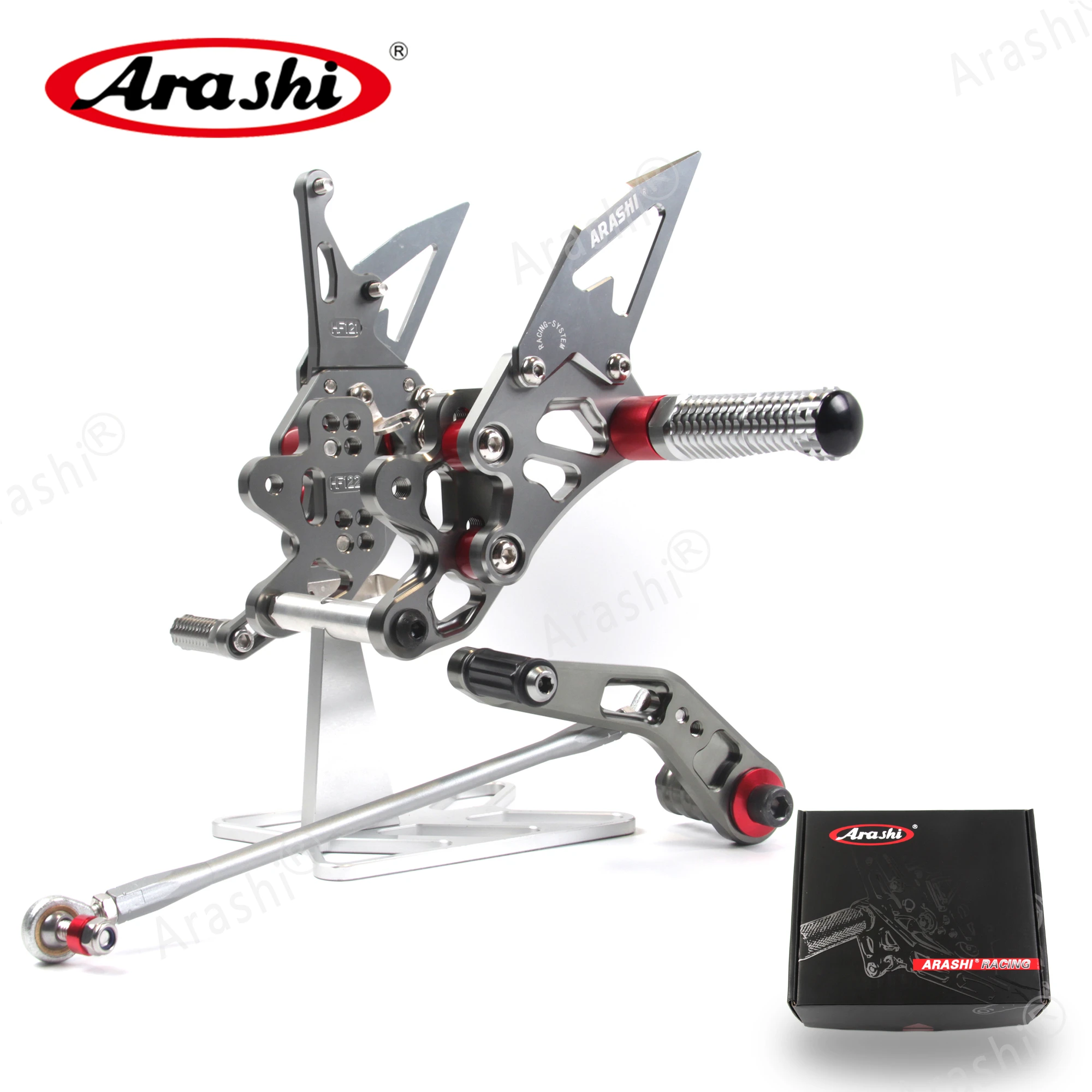 Arashi Motorcycle Rider Rearset For SUZUKI GSXR 600 750 2006 - 2010 CNC Adjustable Footrests Foot Pegs GSXR600 GSXR750 GSX600R