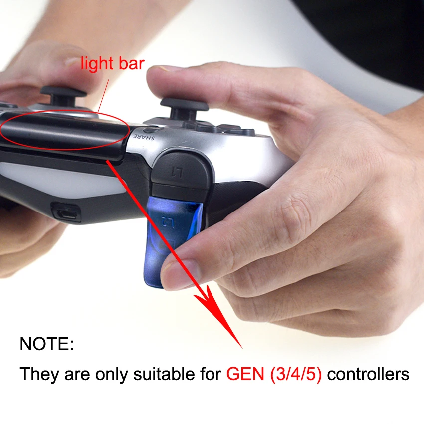 YuXi L2 R2 Buttons Trigger Extenders Gamepad Pad for PlayStation Dualshock 4 PS4 PS4 Slim Pro Game Controller