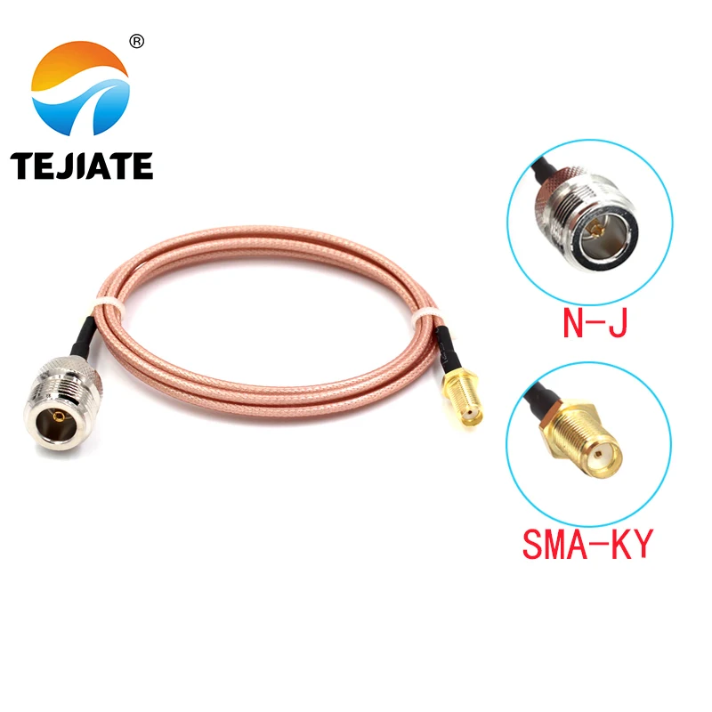 1PCS TEJIATE Adapter Cable SMA To N Type SMA-KY Convert N-J 8-90CM 1 1.5 2M Length Connector RG316 Wire