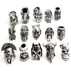 2Pcs Spartan Warrior Helmet Bead Fantasy Charms DIY Paracord Bead Woven Lanyard Pendants Jewelry Bracelet Accessories