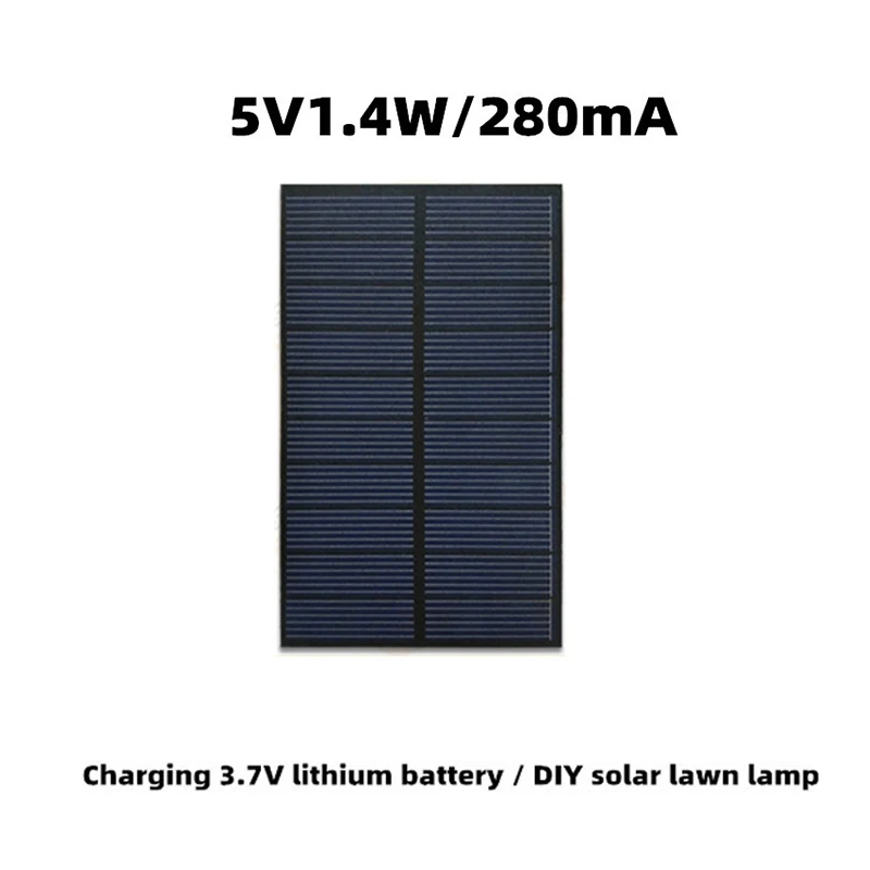 5V1.4W Solar Panel Charge 3.7V Lithium Battery Photovoltaic Panel DIY Solar Lawn Light Power Board