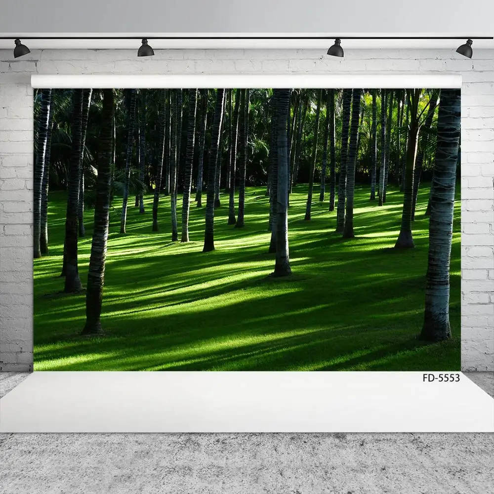 Grove Grassland Shadow Photographic Background Vinyl Cloth Backdrops for Pets Portrait Children Baby Photoshoot Photo Studio