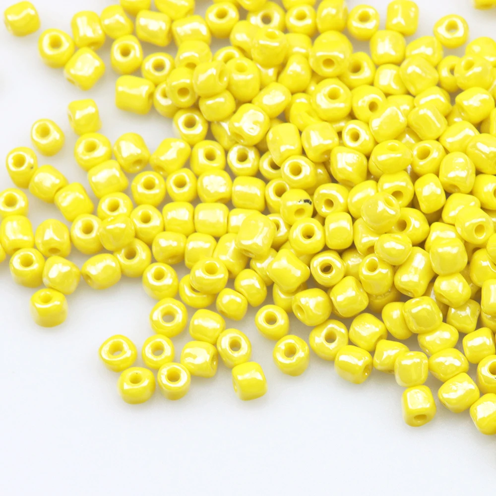 200Pcs/Lot 4mm Effect of The Lacquer That Bake Charm  Czech Glass Seed Beads DIY Bracelet  for Jewelry Making Accessories