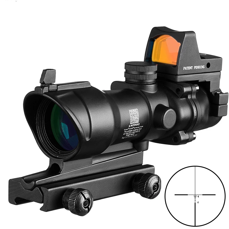 

Hunting 4x32 tactical Optical sight Airsoft accessories with Mini Red Dot Spotting scope for rifle hunting rifle scope