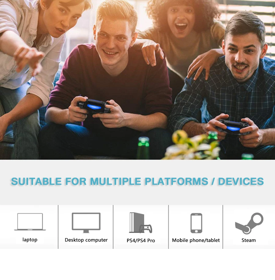 وحدة تحكم لاسلكية لسوني PS4/سليم/برو تدعم لوحة ألعاب لاسلكية بلوتوث لوحدة تحكم عصا التحكم PlayStation4 للكمبيوتر/أندرويد