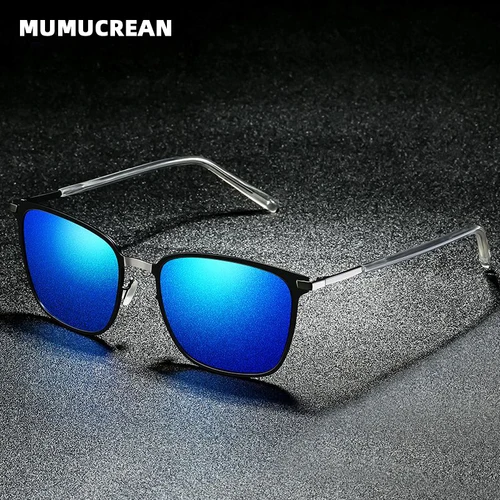 Imagen 2 del producto Gafas de sol para hombre, recién llegadas, gafas de sol polarizadas cuadradas, gafas de sol de visión nocturna con conductor de Metal