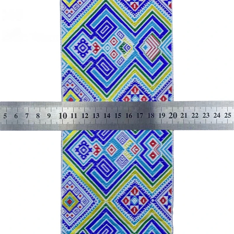 5Yard Hmong Geometrie Borduurwerk Jacquard Singels Lace Trim 10Cm Etnische Jurk Tribal Tibet Lint Thai Boho Thuis Textiel deco Naaien