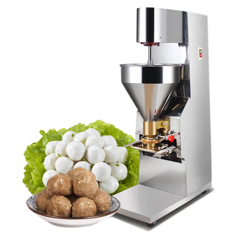 Vertical Commercial Automatic Meatball Forming Machine Stainless Steel Electric Beef/Fish Meat Ball Maker 220V 110V