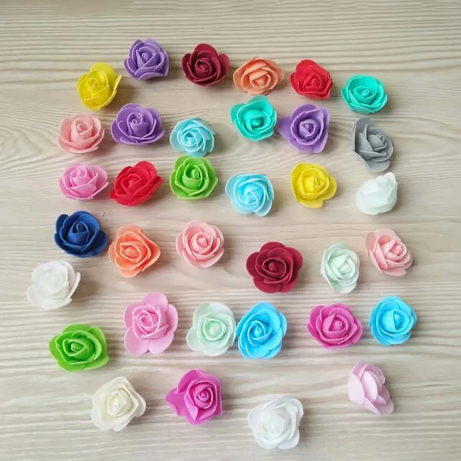 10/30/50/100pcs Foam Artificial Flowers for Home Wedding Deco Accessories Fake Foma Bears Scrapbook DIY Christmas Decorations