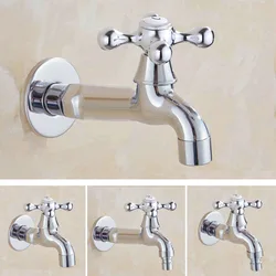 Polished Chrome Mop Pool Faucet / Laundry Sink Cold Water Tap and Washing Machine Faucet /Garden Water Taps ZD084