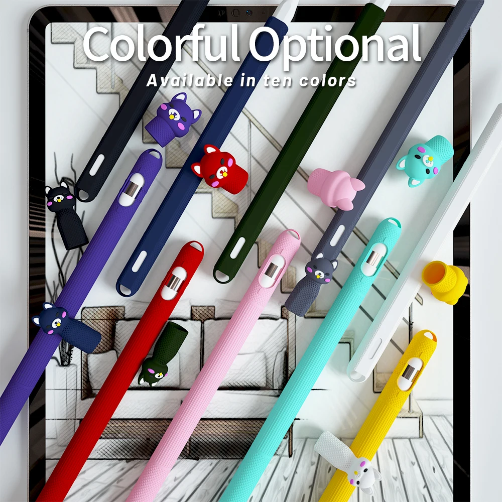 Protective Safety Case For Apple Pencil 1 2 Anti-lost Anti-Shock Slilicone Sleeve Cover For ipad Tablet touch pencil 2 1 Case