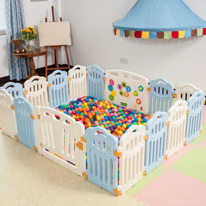 Valla colorida para cuna de bebé, protección de juegos para niños, resistente a roturas, PISCINA DE BOLAS, Océano para gatear