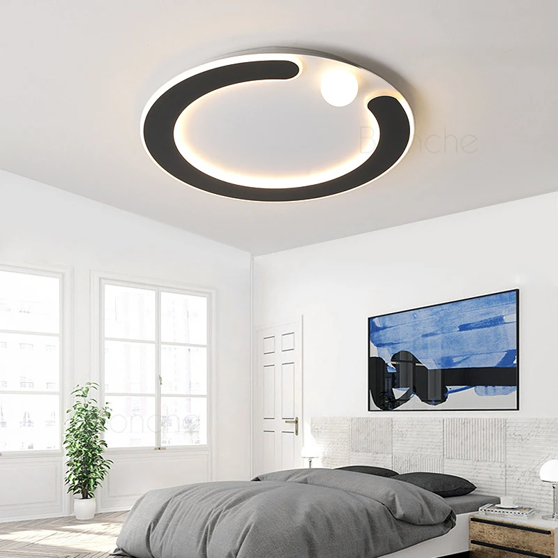 Nordic Modern Led Ceiling Lamps 40/50cm Round 26W Ceiling Lights  Iron Ary Fixtures for Home Living Room Bedroom Kitchen Decor