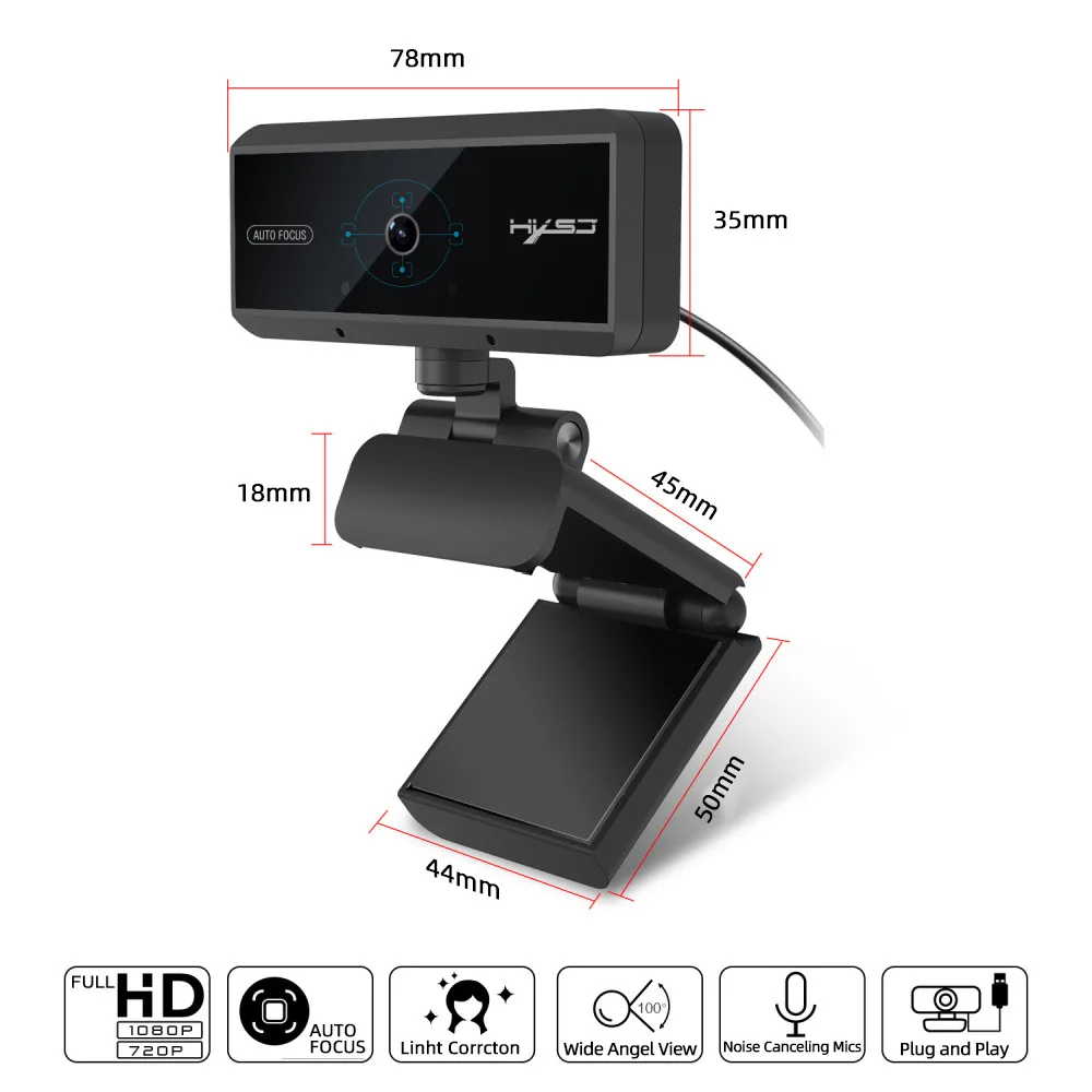 UTHAI The New High-Definition 1080P Autofocus Computer Camera Built-in Noise Reduction Microphone is Compatible With USB2.0, 3.0