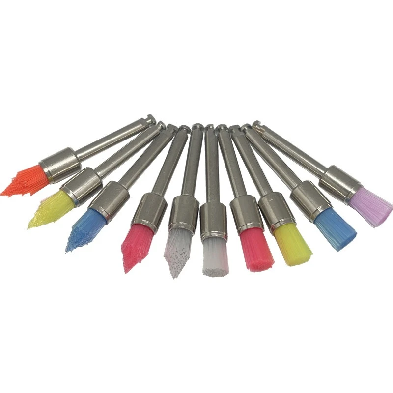 Universal 100pcs New Color Nylon latch flat / pointed Polishing Polisher Prophy Brushes Dental Brush For Sale