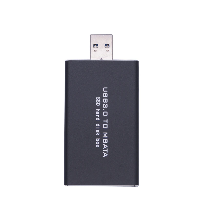 Msata para usb 3.0 disco rígido gabinete de liga de alumínio caixa de disco de estado sólido externo msata caso adaptador para 30*30 50*30 msata ssd