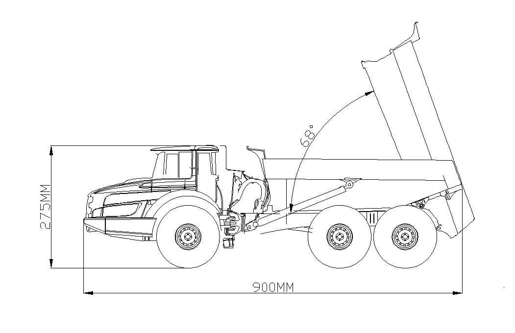 XDRC 1/14 Skala A40G Metalowy Hydrauliczny RC Ciężarówka Zespolona 6x6 Wywrotka Symulacja Pełny Dźwięk Światło Radio Silnik Model Zabawka Wywrotka