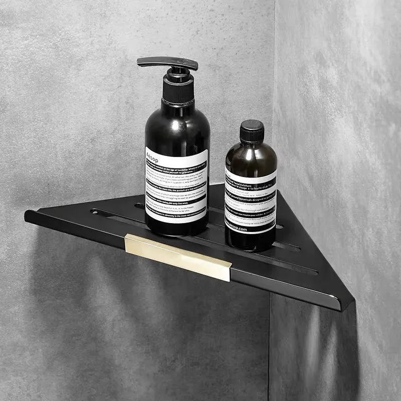 

Wall-mounted Shampoo Storage Rack Stainless Steel Bathroom Racks Bathroom Corner Racks Kitchen Storage Racks Bathroom Hardware