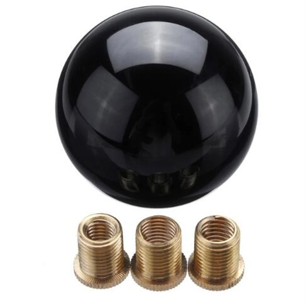 Universal M8 M10 M12 Heavy Weighted Chrome Round Ball Manual Shift Shifter Gear Shift Knob Lever AT MT