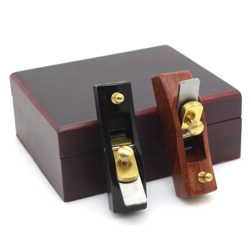 

European style 2PC Mini Woodworking Ebony Acid wood Hand Planer DIY Carpenter Tools With Gift Box Packaging Woodworking Tools