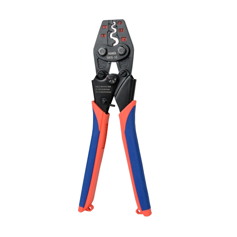 IWS-16 crimper plier IWISS Ratchet Crimping Tool for Non-Insulated Terminals AWG 22-6 Polished Jaw Pressure regulating device